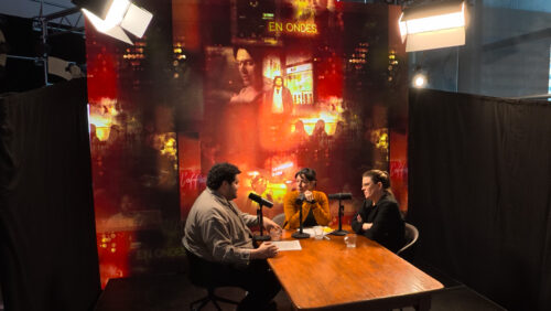 Au foyer - Mounir avec Catalina Briceño et Karine Dubois